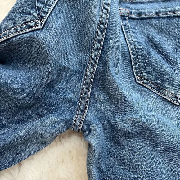 Mother Looker Ankle Fray Skinny Jeans in Girl Crush Raw Hem women’s size 27 - Picture 11 of 15